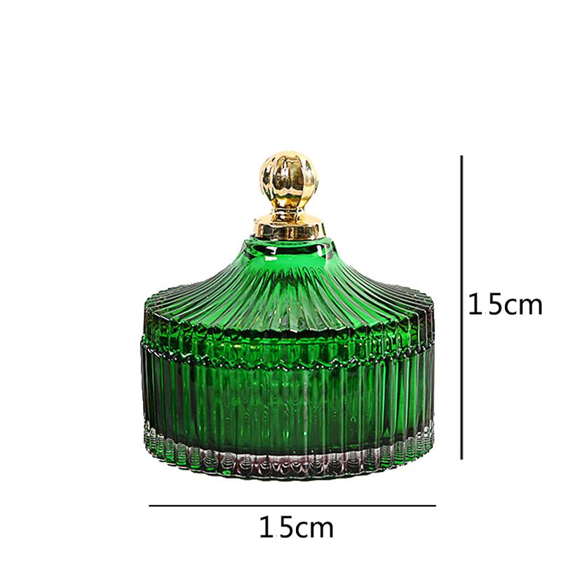 Green Glass Container Large Dark green