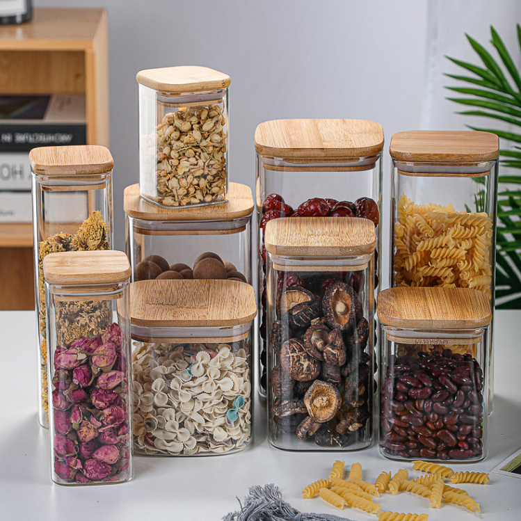 Square Glass Jar