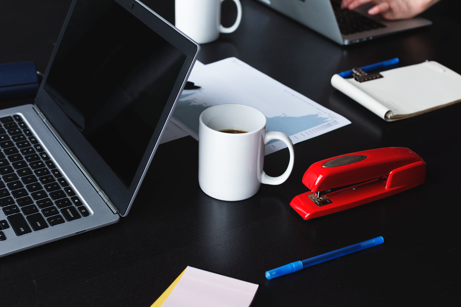 Minimalist stationery items for productive workspace