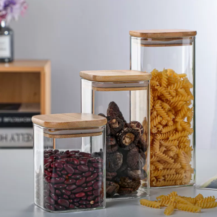 Square Glass Jar